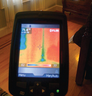 Infrared Camera can reveal air leaks in Montverde